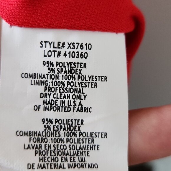 XSCAPE | gown dress maxi red golden metal belt sz 4 - Picture 6 of 6